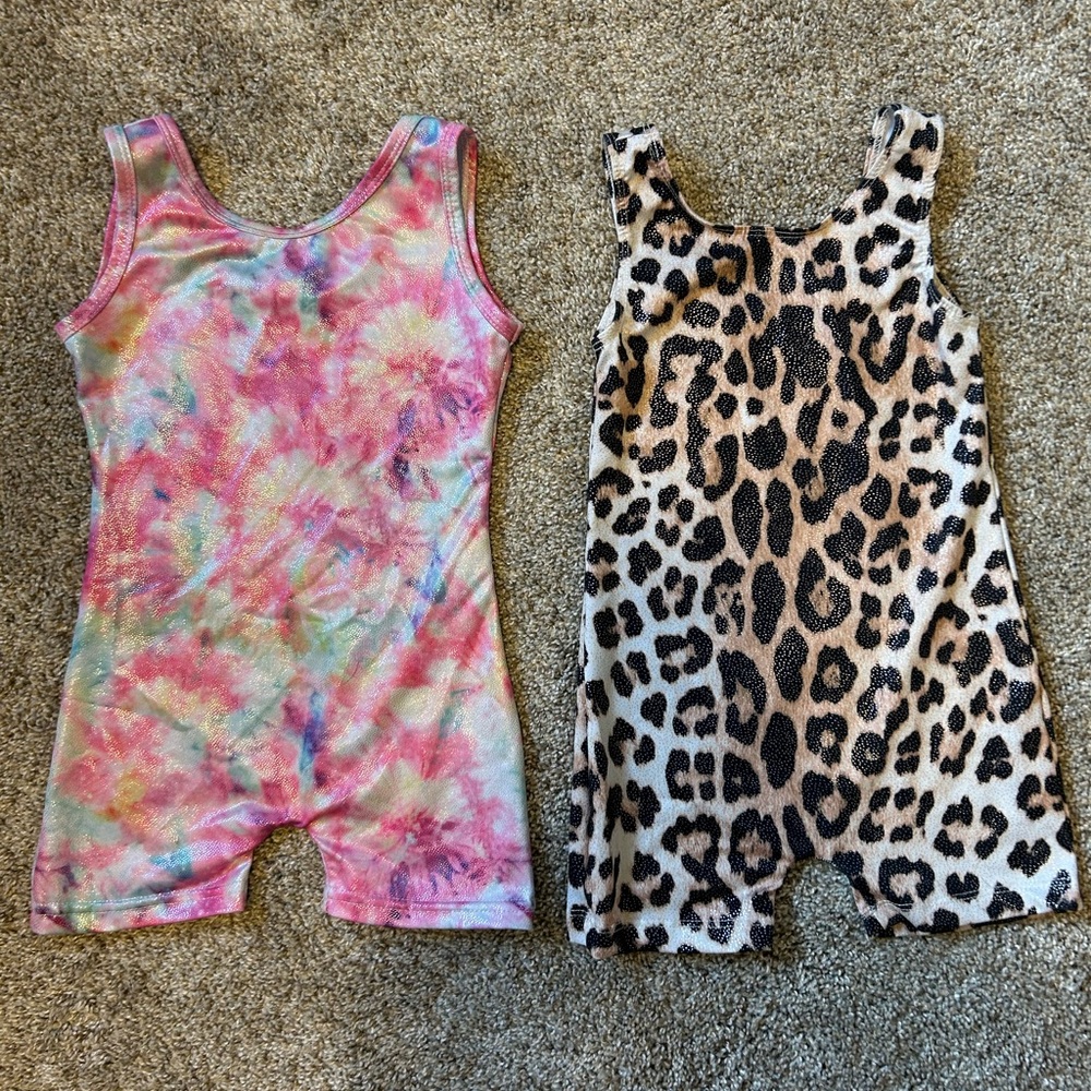 Amazon Kids One-Piece Tie-Dye Pink Multi & Leopard Print Brown